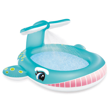INTEX Whale Spray Pool For Babies 6ft 7in x 6ft 5in x 3ft (7in Depth)